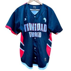 Mizizi Trinidad & Tobago Baseball Jersey Sz. Large 1962 Shirt Athlesuire